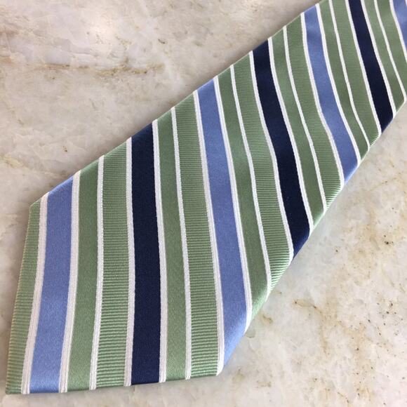 ASHFORD & BROOKS, LONDON, REGIMENT STRIPE SILK TIE - Picture 8 of 14
